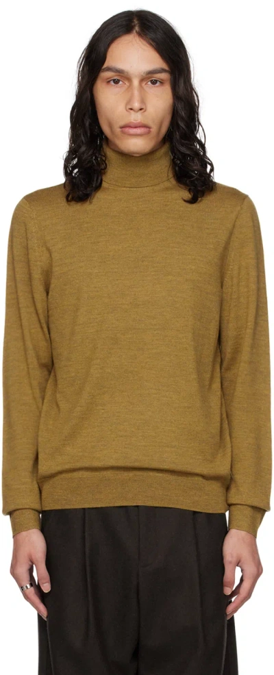 Apc Yellow Dundee Turtleneck In Pda Ocre Chine