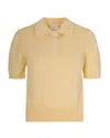 A.p.c. Yellow Solid Shirt Collar Polo In Multi