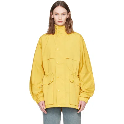 A.p.c. Yellow Valery Windbreaker Parka Jacket In Gold