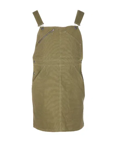 Apc Zip-detail Cotton Minidress In Gray