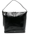 Apc Zip-fastening Leather Shoulder Bag In Black
