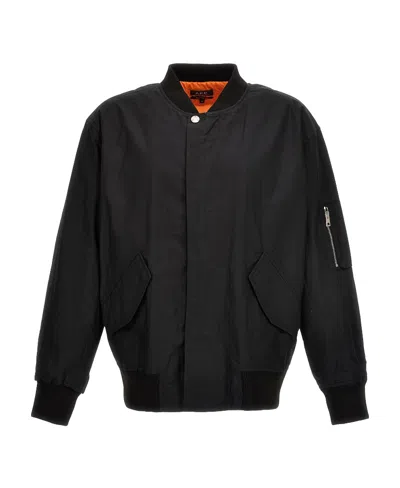 Apc Zip-pocket Cotton Bomber Jacket In Black