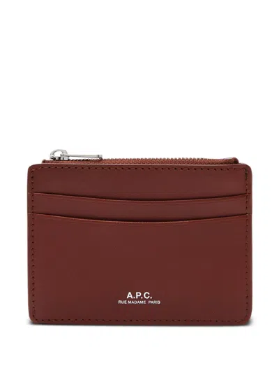 Apc Zip-top Cardholder In Purple