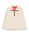 Apc Island Fleece Sweater With Contrast Detailing In Neutral