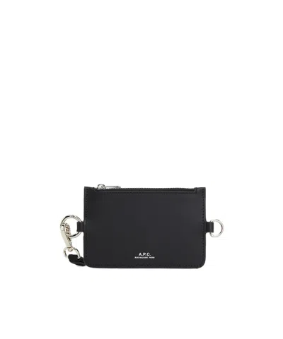 A.p.c. Zip Wallet In Black