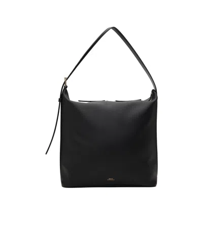 Apc Zipper Handbag In Black