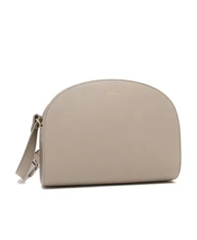 Apc Zipper Shoulder Bag In Nude