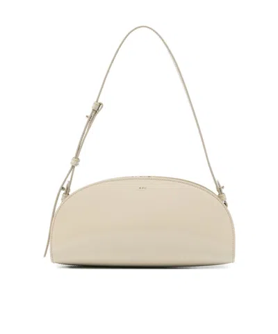 APC ADJUSTABLE-STRAP HALF-MOON SHOULDER BAG