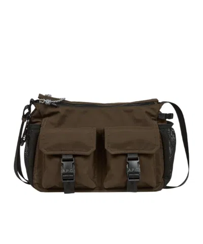 A.p.c. A. P.c. Trek Bag One Size Khaki Green In Brown
