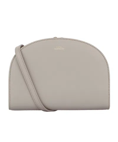 Apc Demi-lune Crossbody Bag In Nude