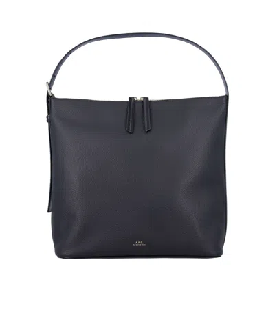 A.p.c. Zippered Tote In Black