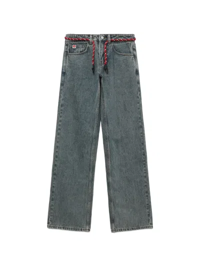 Apee By A Bathing Ape Apee Rope Wide-leg Jeans In Blue