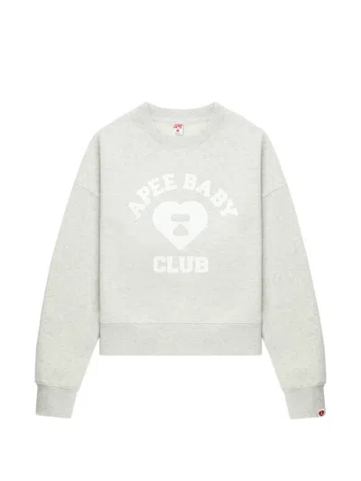 Apee By A Bathing Ape Baby Logo Sweater In Gray