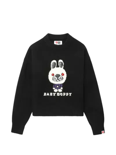 Apee By A Bathing Ape Bunny Graphic Sweater In Black