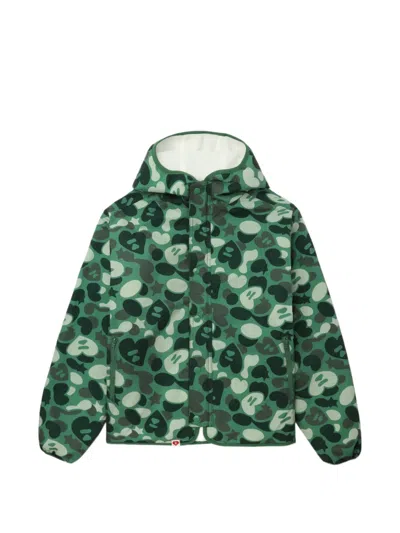 Apee By A Bathing Ape Camouflage Hooded Jacket In Green
