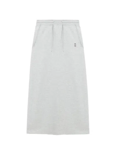 Apee By A Bathing Ape Drawstring Maxi Skirt In White