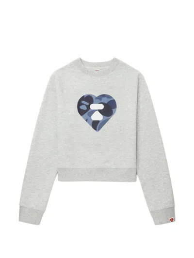 Apee By A Bathing Ape Heart Print Top In White