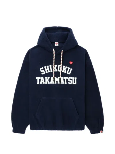Apee By A Bathing Ape Hooded Graphic Sweater In Blue