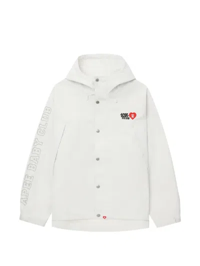 Apee By A Bathing Ape Hooded Logo Jacket In Multi