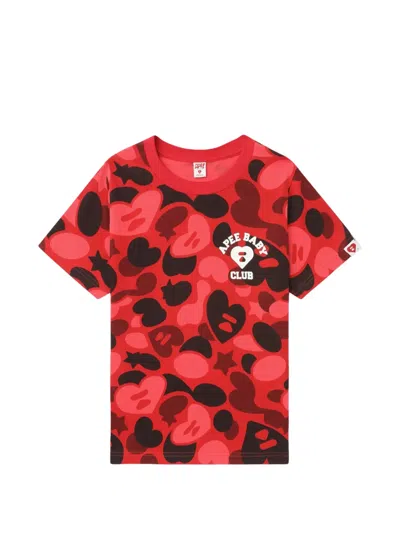 Apee By A Bathing Ape Logo T-shirt In Red