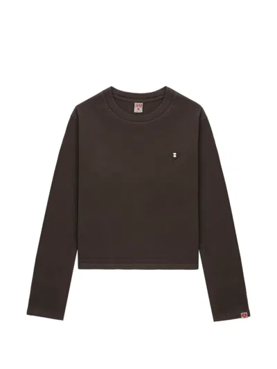 Apee By A Bathing Ape Long Sleeve Appliqué T-shirt In Brown