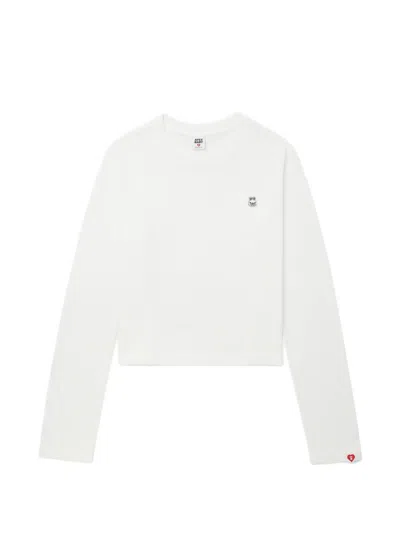 Apee By A Bathing Ape Long-sleeve Logo Top In White