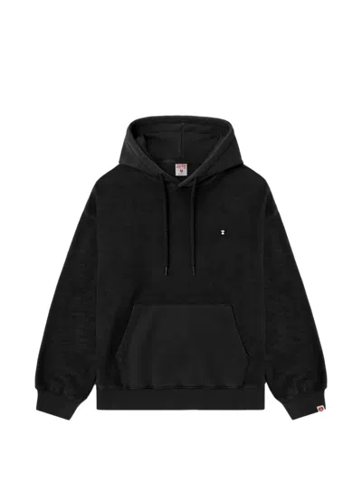 Apee By A Bathing Ape Patch-pocket Cotton Hoodie In Black