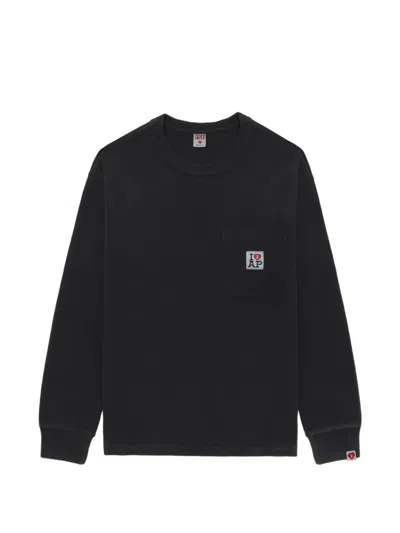 Apee By A Bathing Ape Pocket Long-sleeve T-shirt In Black