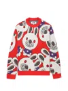 Apee By A Bathing Ape Rabbit Pattern Sweater In Multi
