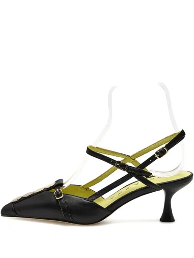 Apepazza 50mm Nives Slingback Pumps In Black