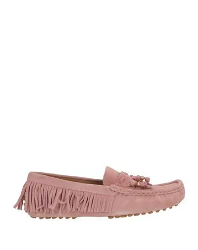 Apepazza Hooney Woman Loafers Blush Size 8 Leather In Pink