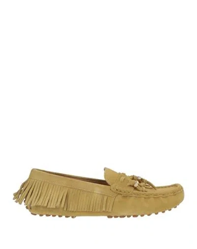 Apepazza Hooney Woman Loafers Mustard Size 11 Leather In Yellow