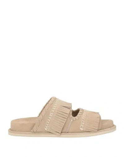 Apepazza Hooney Woman Sandals Beige Size 8 Leather In Brown
