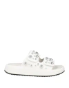 Apepazza Sport Woman Sandals White Size 10 Textile Fibers In White