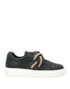 Apepazza Sport Woman Sneakers Black Size 7 Leather, Textile Fibers