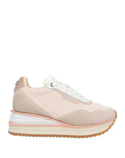 Apepazza Sport Woman Sneakers Blush Size 8 Leather, Textile Fibers, Synthetic Material In Neutral