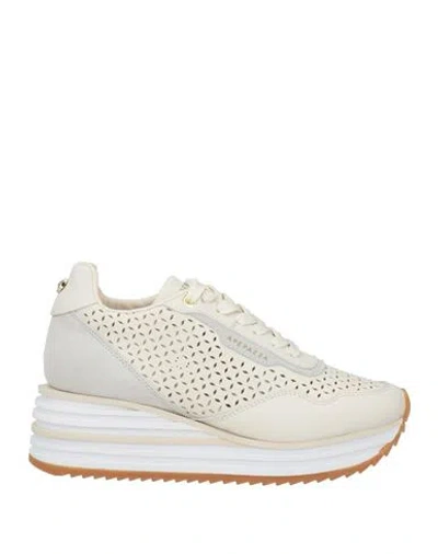 Apepazza Sport Woman Sneakers Ivory Size 8 Leather In Neutral