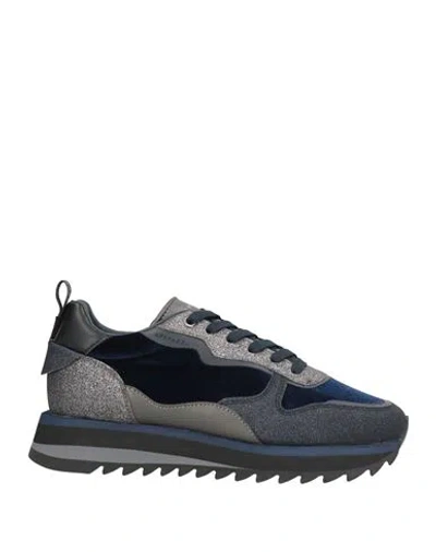 Apepazza Sport Woman Sneakers Navy Size 8 Textile Fibers In Blue