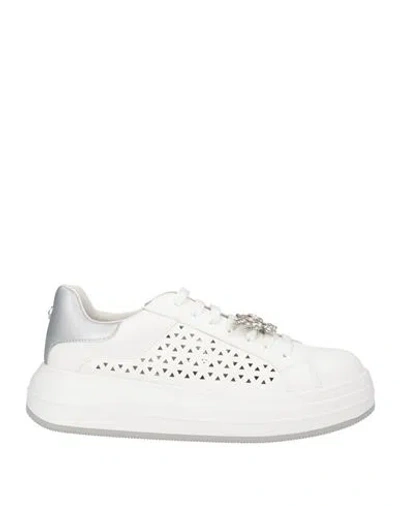 Apepazza Sport Woman Sneakers Off White Size 8 Synthetic Material