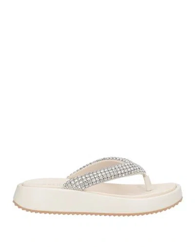 Apepazza Sport Woman Thong Sandal Beige Size 6 Textile Fibers