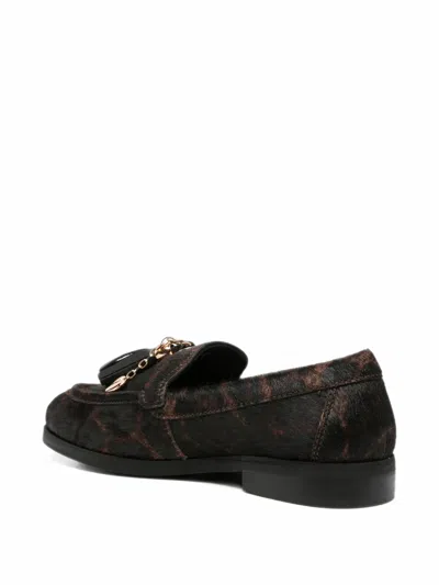 Apepazza Tassel-detail Leopard-print Loafers In Animal Print