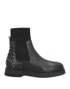 Apepazza Woman Ankle Boots Black Size 10 Leather, Textile Fibers