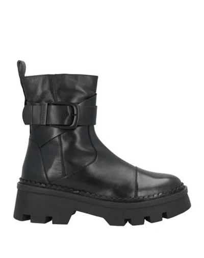 Apepazza Woman Ankle Boots Black Size 11 Leather