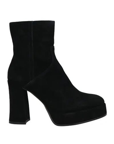 Apepazza Woman Ankle Boots Black Size 9 Leather