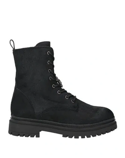 Apepazza Woman Ankle Boots Black Size 9 Leather, Textile Fibers