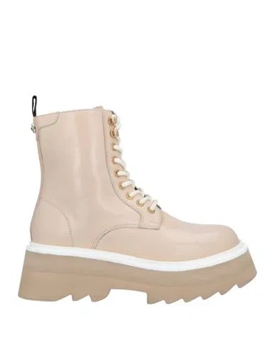 Apepazza Woman Ankle Boots Sand Size 7 Soft Leather In Beige