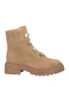 Apepazza Woman Ankle Boots Sand Size 10 Soft Leather In Beige