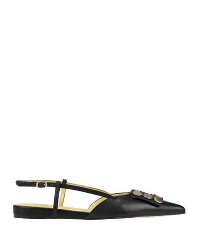 Apepazza Woman Ballet Flats Black Size 8 Leather