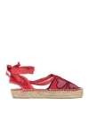 Apepazza Woman Espadrilles Red Size 8 Textile Fibers In Red