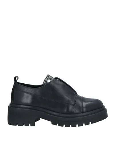 Apepazza Woman Loafers Black Size 7 Soft Leather